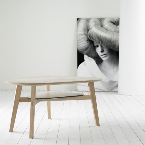 Andersen Furniture C1 sofabord - massiv sort lakeret eg - 93 x 72 x H45 cm.