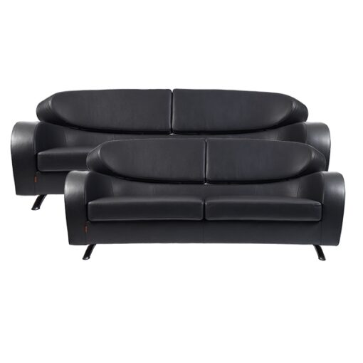Brunstad Stream sofasæt - 3 + 2,5 pers. - sort læder