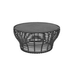 Cane-line Basket sofabord - Stor - Stel: Grafit Bordplade: sort
