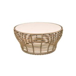 Cane-line Basket sofabord - Stor - Stel: natur Bordplade: Tevertin