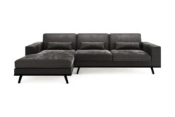 Copenhagen Chaiselong Sofa, Grå Velour (Venstrevendt)