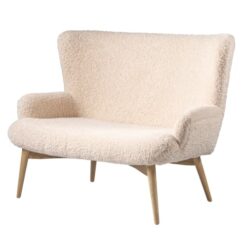 Living&more 2 pers. sofa - Teddy - Beige