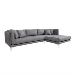 Tampa sofa XL med chaiselong - Højrevendt i mørkegrå med egetræsben