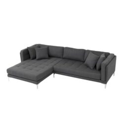 Tampa sofa med chaiselong - Venstrevendt, lysegrå - træben
