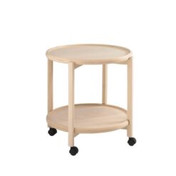 Thomsen Furniture Hudson rullebord - Bøg/Bøg - Lakeret bøg - Ø55 cm
