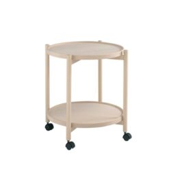 Thomsen Furniture James rullebord - bøg/bøg - Ubehandlet bøg - Ø50 cm