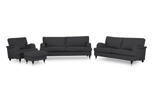 Howard Classic Sofagruppe (3,5+3 Pers. Sofa, Lænestol Og Puf), Antracit