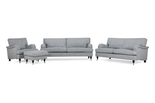 Howard Classic Sofagruppe (3,5+3 Pers. Sofa, Lænestol Og Puf), Grå