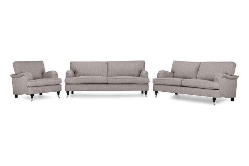 Howard Classic Sofagruppe (3,5+3 Pers. Sofa Og Lænestol), Lysebrun