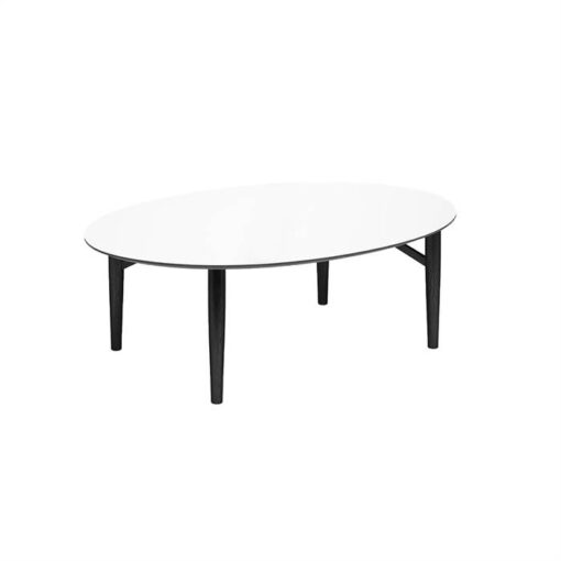 Thomsen Furniture - Katrine sofabord - Ellipse - 90x128 cm - Sort Nano