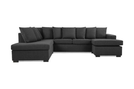 Crazy U-sofa M. Chaiselong, Mørkegrå (Venstrevendt)