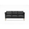 Nielaus AV59 3 pers. sofa - m. læder i prisgruppe 1 og egetræsben