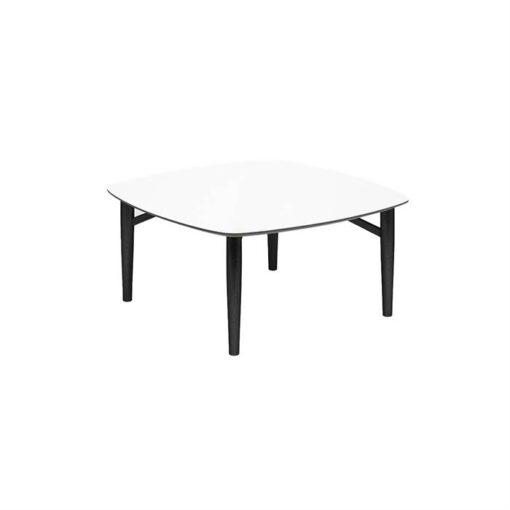 Thomsen Furniture - Katrine sofabord - Bådform - 80x80 cm - Mørkegrå stenlook