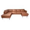 Thy sofa m. chaiselong og open-end - 305 x 210 cm. - Kentucky brun - Flere varianter