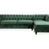 Chesterfield Escalon Chaiselong Sofa, Mørkegrøn