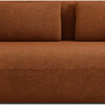 2-personers sofa Micadoni Jenny, teglrød bouclé-stof, genanvendt polyester, B178 cm