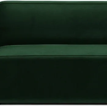 2-personers sofa Micadoni Jodie - flaskegrøn silkeblød velour, 175 cm bred