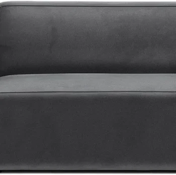 2-personers sofa Micadoni Jodie grå velour B175 cm