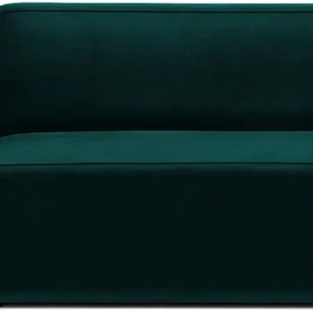 2-personers sofa Micadoni Jodie i velour - dyb petrol, 175 cm, sorte ben