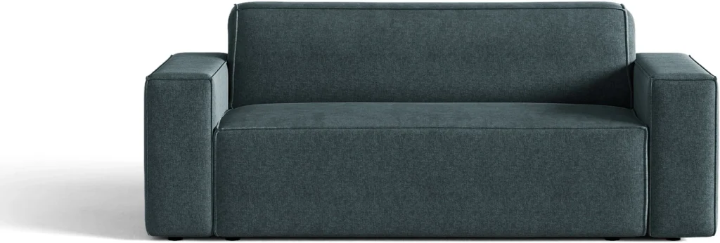 2-personers sofa Micadoni Jodie, Liberty 13 strukturstof, dyb petrol, B175 cm