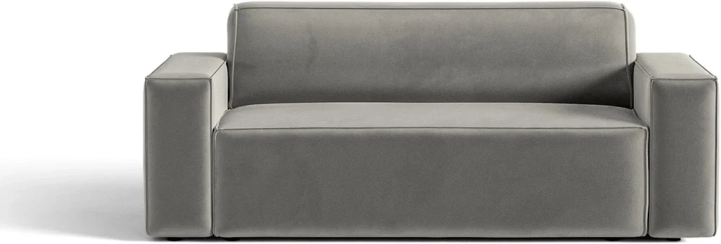 2-personers sofa Micadoni Jodie lysgrå velour 175 cm Petproof Cleanaboo Easy Clean