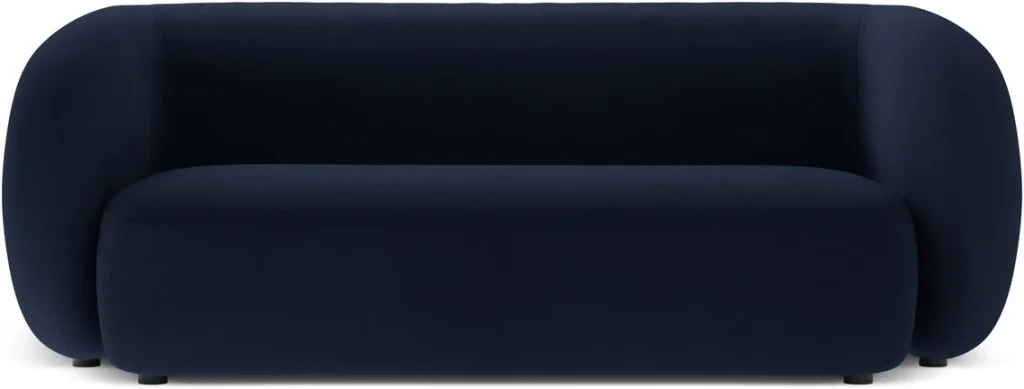 2-personers sofa Micadoni Kate, kongeblå velour, 183x99x76 cm, Salvador 05, LiquidBlocked