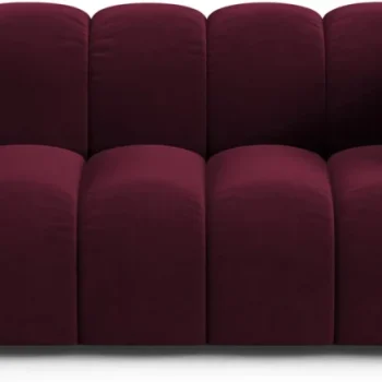 2-personers sofa Micadoni Lupine - bordeaux Venus-velour, kompakt 170 cm