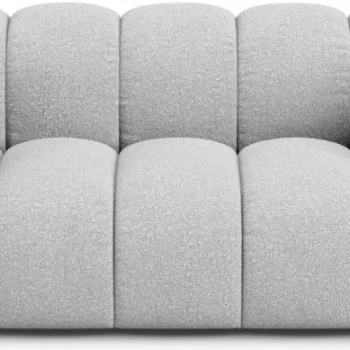 2-personers sofa Micadoni Lupine bouclé lys grå 200 cm OekoTex Martindale 100000