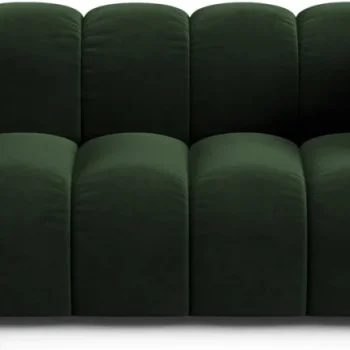 2-personers sofa Micadoni Lupine flaskegrøn Venus-velour 170 cm loveseat