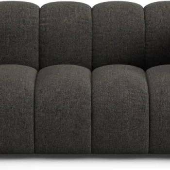 2-personers sofa Micadoni Lupine grafitgrå chenille B170 D95 H70