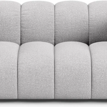 2-personers sofa Micadoni Lupine - lys grå boucléstof, 170 cm, slidstærk, Oeko-Tex