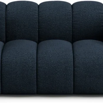 2-personers sofa Micadoni Lupine mørkeblå bouclé-stof 200 cm