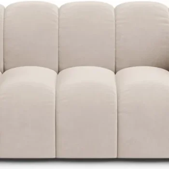 2-personers sofa Micadoni Lupine velour lys beige 200x95 cm petproof Cleanaboo
