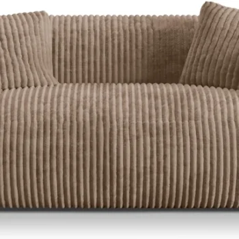 2-personers sofa Micadoni Martina, agernbrun ribvelour Tilia B200 D106 cm