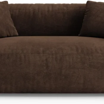 2-personers sofa Micadoni Martina, chokoladebrun velour 200 cm