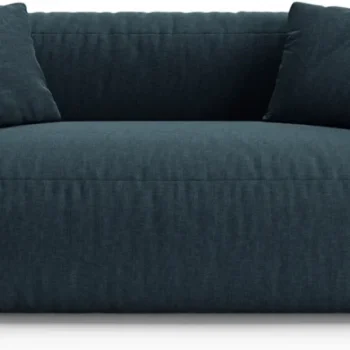 2-personers sofa Micadoni Martina - denimblå Boston Ocean strukturstof, 200 cm bred
