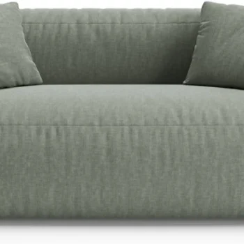 2-personers sofa Micadoni Martina - mosgrøn Boston strukturstof, B200 D106 cm