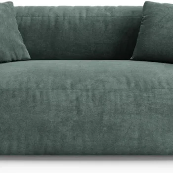 2-personers sofa Micadoni Martina - petrol velour, B200xD106xH75 cm