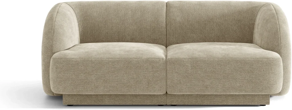 2-personers sofa Micadoni Miley chenille Eden 4 mørk beige, 180 cm bred