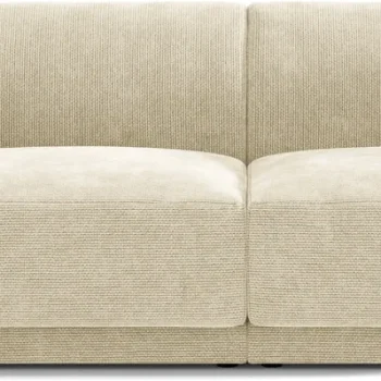 2-personers sofa Micadoni Miley - chenille-stof lys beige, 180 cm