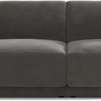 2-personers sofa Micadoni Miley, grå velour Venus, 180 cm, petproof, Cleanaboo, 90.000 Martindale