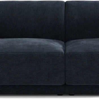 2-personers sofa Micadoni Miley, marineblå chenille 3D, 180 cm bred, blødt polstret sæde, slidstærk 45.000 Martindale