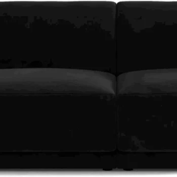 2-personers sofa Micadoni Miley, sort velour 180 cm