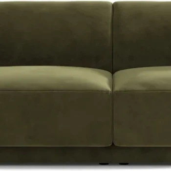 2-personers sofa Micadoni Miley veloursofa, grøn, 180 cm bred