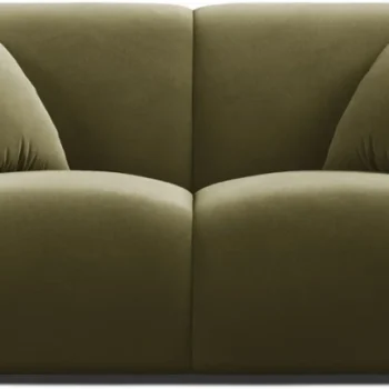2-personers sofa Micadoni Molino - lys grøn Casino velour, 170 cm bred, polstret sæde