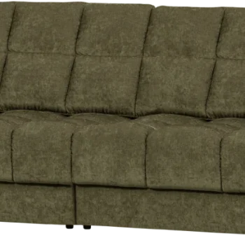 2-personers sofa WOOOD Second Date grøn polyesterstof 226x99x78 cm komfortabel loungesofa