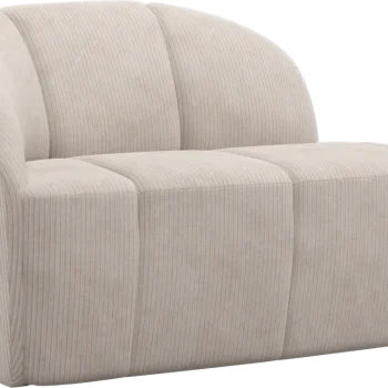 2-personers sofamodul WOOOD Mojo venstrevendt ecru ribstof 100% polyester