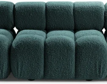 3-personers modulsofa Micadoni Bellis, petrol bouclé Rolf 17 - B282 cm