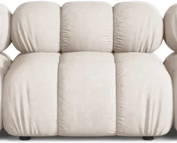 3-personers sofa Micadoni Bellis - beige Liberty strukturstof, klassisk tweedvævning, modulopbygget, B282 cm