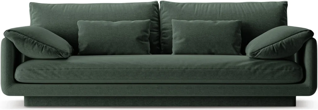 3-personers sofa Micadoni Torino, mosgrøn Wind 75 strukturstof, B220 D103